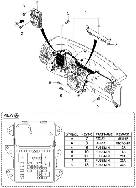 Kia 919512F070 Instrument Panel Junction Box Assembly 